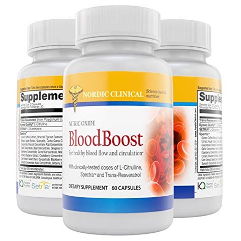  Health & Household This product is often out of stock Select from one of these alternatives Extra Strength Nitric Oxide Supplement L Arginine 3X 407 2242 (0. . Nordic clinical blood boost